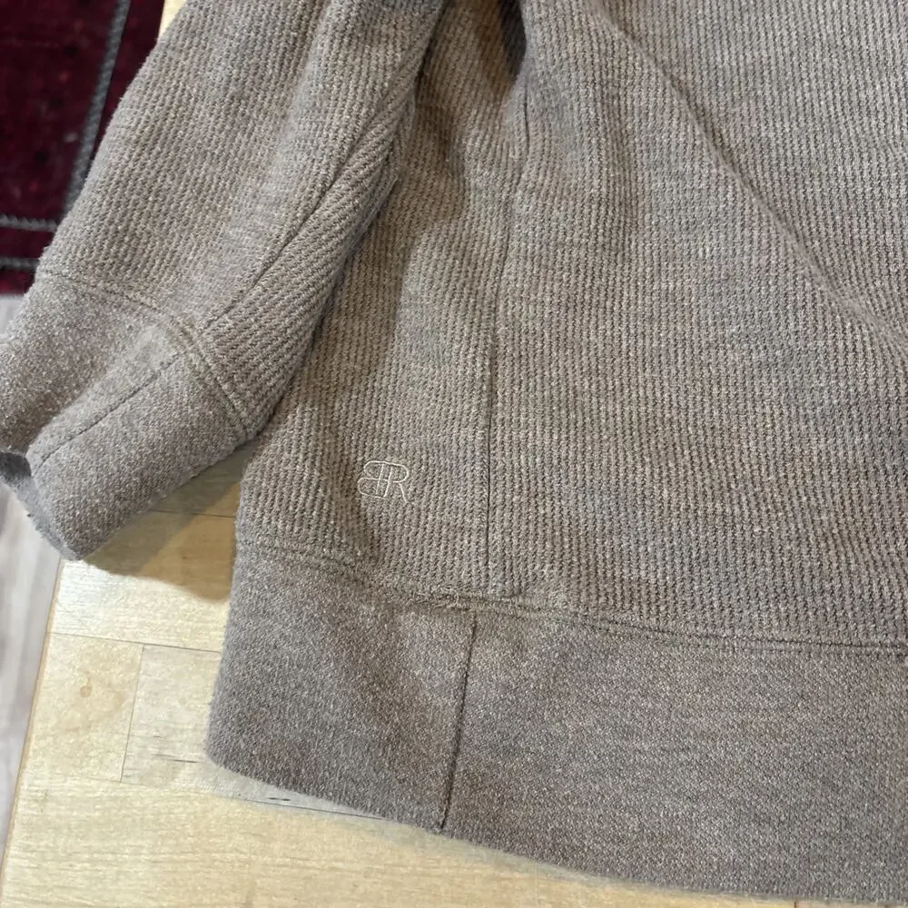 Banana Republic Men's Tan Textured Quarter Zip Pullover Sweater Size XL Soft